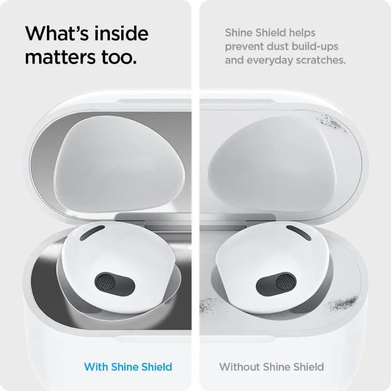 Фото Металлическая пылезащитная наклейка для Airpods Pro, чехлы для наушников Airpods Pro 3 2, защитный чехол для наушников с чистящей щеткой №3