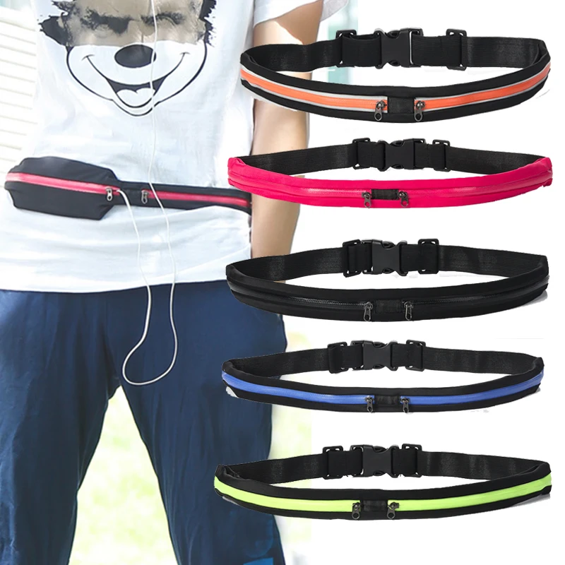 

Waist Pack Double Pocket Waterproof Phone Belt Nylon Casual Small Bag Traveling Running Cycling Hiking Sport Traveling Shopping