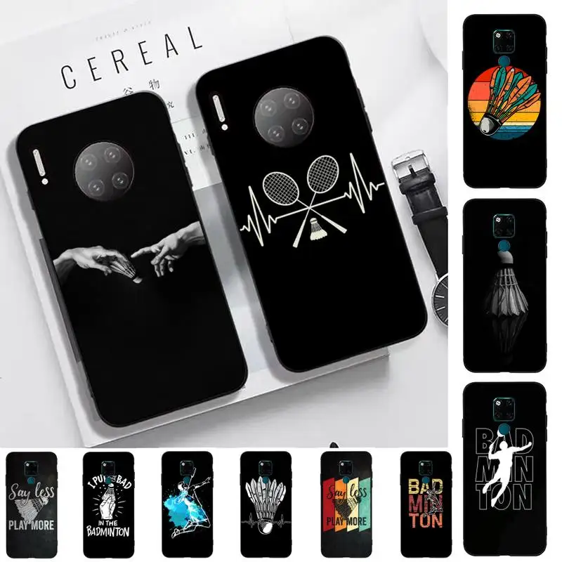 

Badminton Sport Phone Case for Huawei Mate 20 10 9 40 30 lite pro X Nova 2 3i 7se