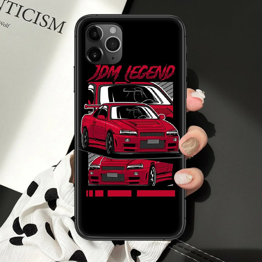 Автомобильный японский спортивный чехол JDM ДЛЯ iphone SE 2020 6 6S 7 8 11 12 13 Mini Plus X XS XR Pro Max