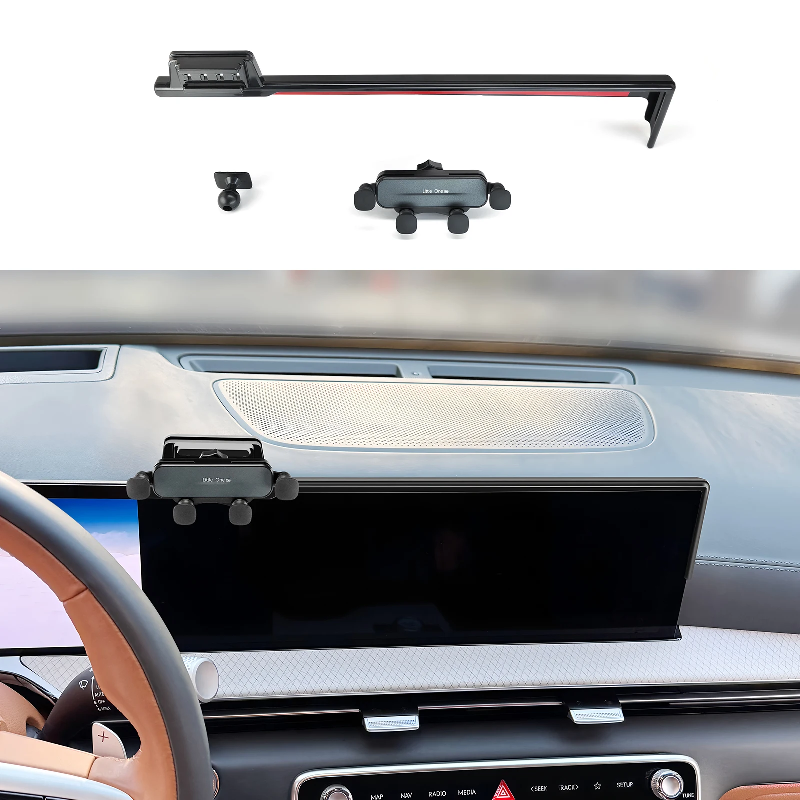 

Автомобильный держатель для телефона Genesis GV70 GV80 2024, фиксированная база для экрана, GPS-подставка, вращающиеся крепления для мобильного телефона, кронштейн для смартфона