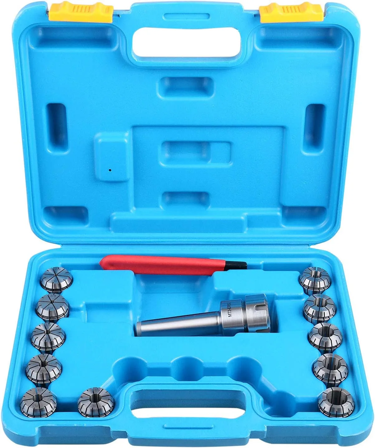 Mt3 Shank Er32 Chuck with 11Pc Collets Kit,1/8''-3/4'' by 16Th,Morse Taper Collet System Hand Tools,Workholding Devices