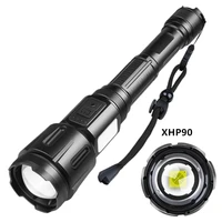 c2 camping high power xhp9012led side light flashlight with led side light telescopic zoom type c charging long range torch