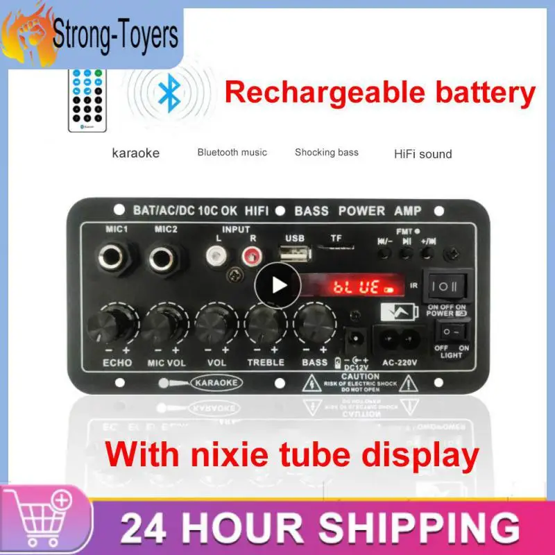 

Mono Board Subwoofer 5.0 Stereo Amplifier Upgrade Dual Microphone Karaoke Amplifier Digital Remote Control