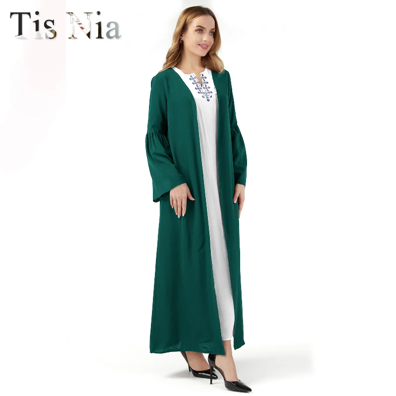 Muslim Long Skirt Ramadan Ladies Chiffon Turkey Islamic Morocco Kaftan Dubai Abaya Jeraba Cardigan Robe Turban Kimono XL women'