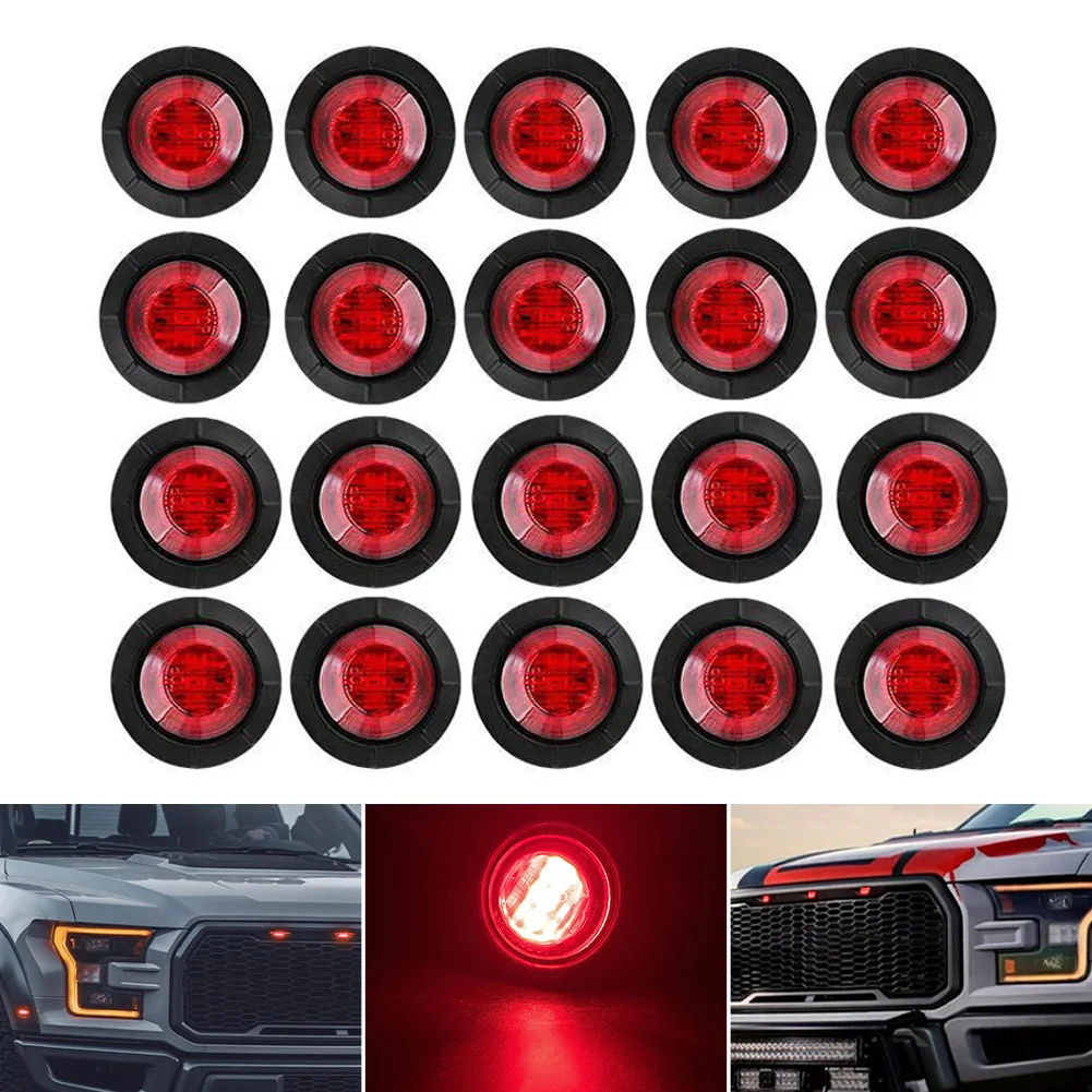

12V 24V LED Side Marker Light Auto Trucks Lorry Trailer Bus Tail Brake Lamp Car Warning Lamp Turn Signal Indicator Lighting RV