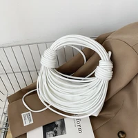 2022 hot selling summer trend women fashion bag bundle weave knotted shoulder messenger hand handbag creative ladies popular bag