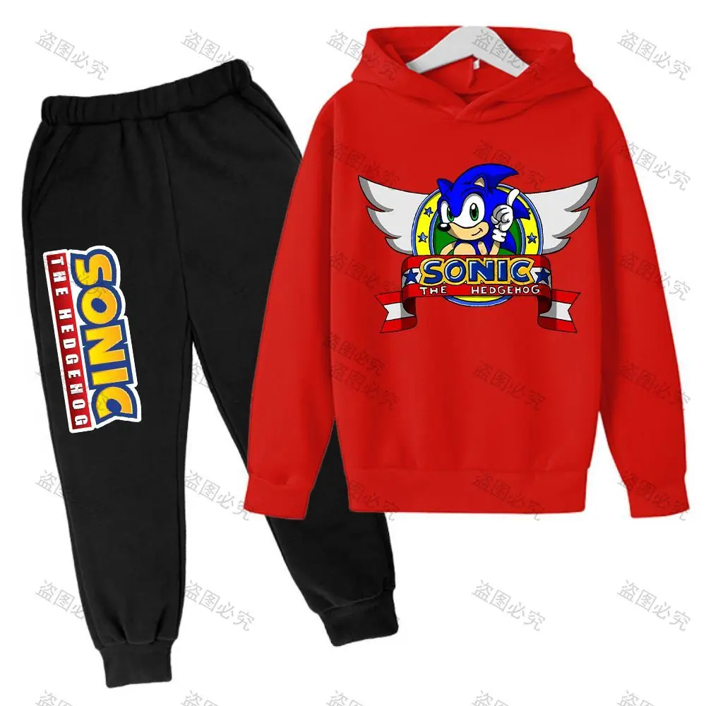 

Hoodie Suit Children's Essentials Sonic Men's New Sets Fashion Sweatshirt Male Kawaii Suits Parent-child Sports Cute New Hoodies