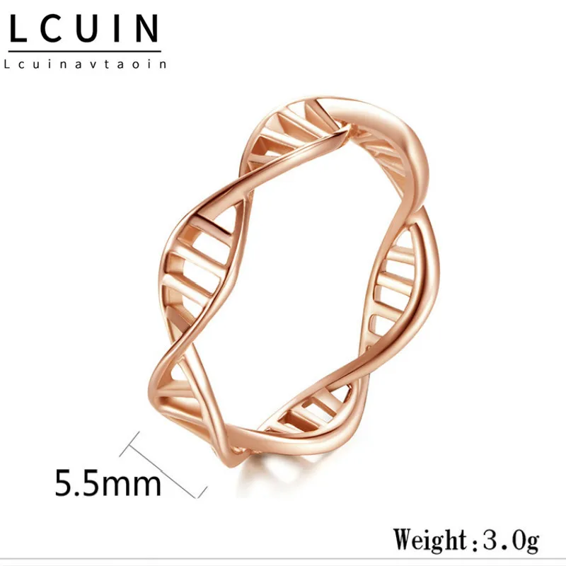 Double Helix Rose Gold Ring Infinity Eternity Charms Best Friend Gift Endless Love Symbol Fashion Rings For Women Anel | Украшения и