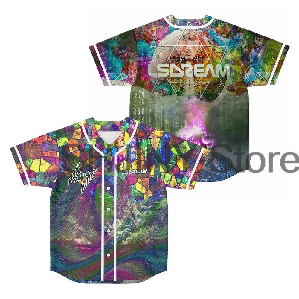 Lsdream Peace Love Wubz Джерси бейсбольная куртка рубашки унисекс футболка с коротким