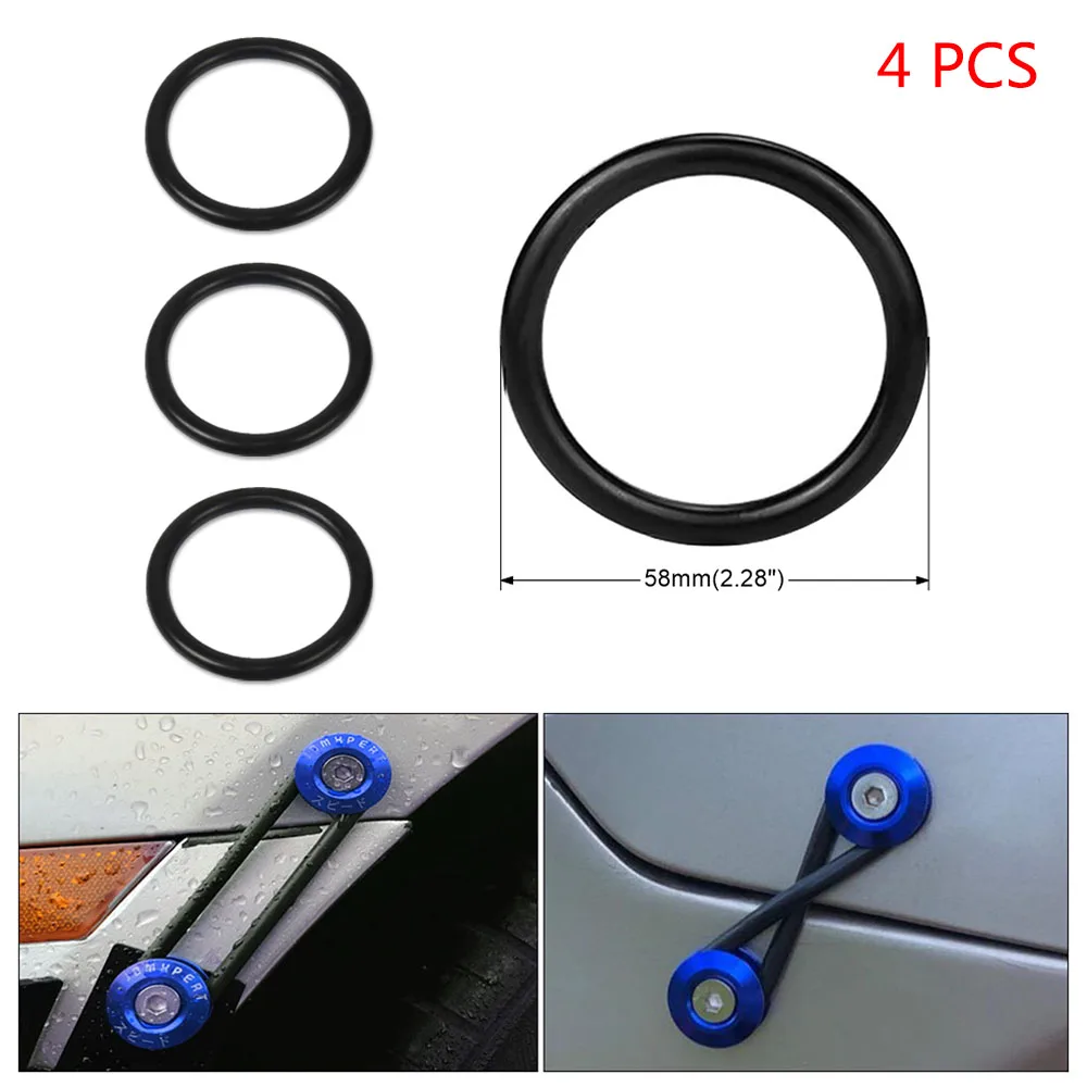 

4PCS/lot Black car bumpers Quick Release Fasteners Replacement Rubber O-Rings Gaskets