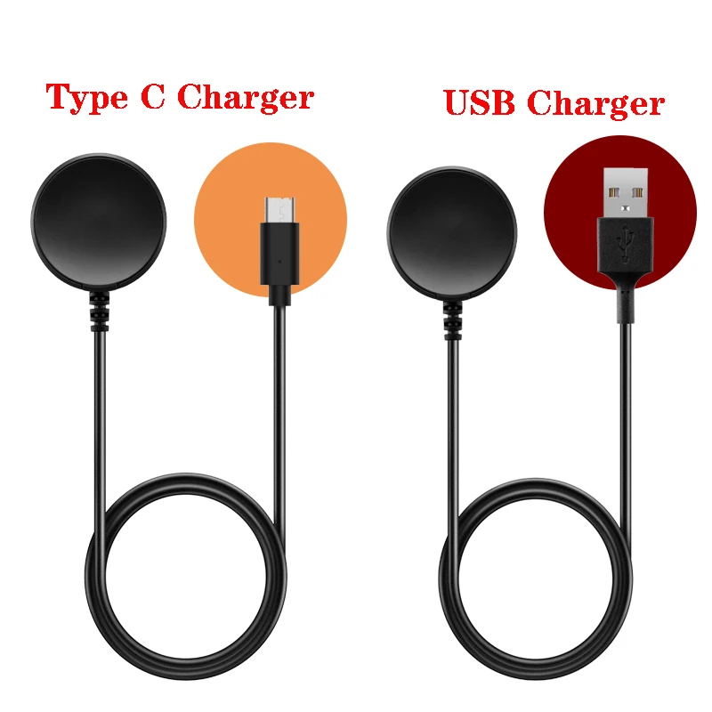 Силиконовое зарядное устройство для Samsung Galaxy Watch 3 4 5 Pro /Active 2 Type C/USB док-станция