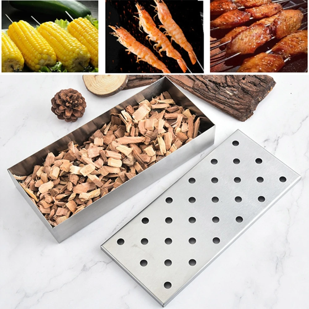 Коптильня для барбекю деревянная коробка чипсов использования в помещении и на
