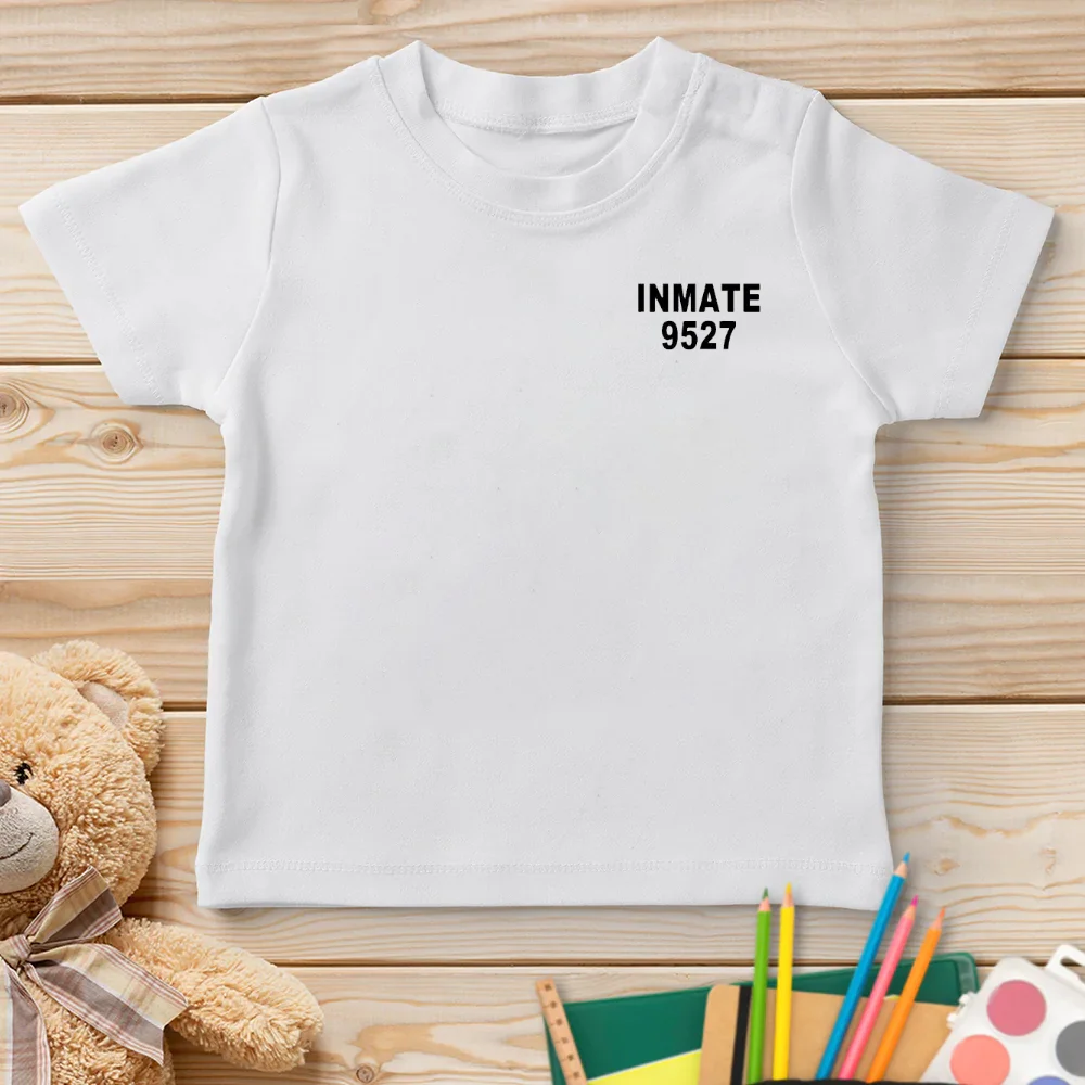 

Customized INMATE Numbers Women's Short Style Short Sleeve T-Shirt Cosplay Personality Creative Customize the Numbers You Need