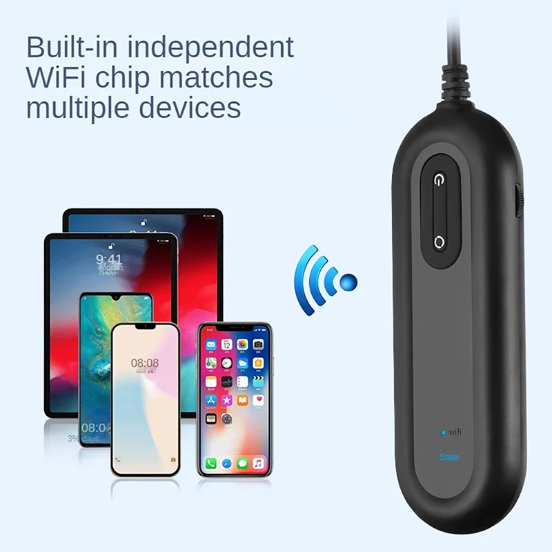 Фото 8MM/4.9mm Three lens Wireless Endoscope Camera 2MP HD WiFi IP68 Waterproof Hard Wire Sewer Borescope For Android and iPhone №2