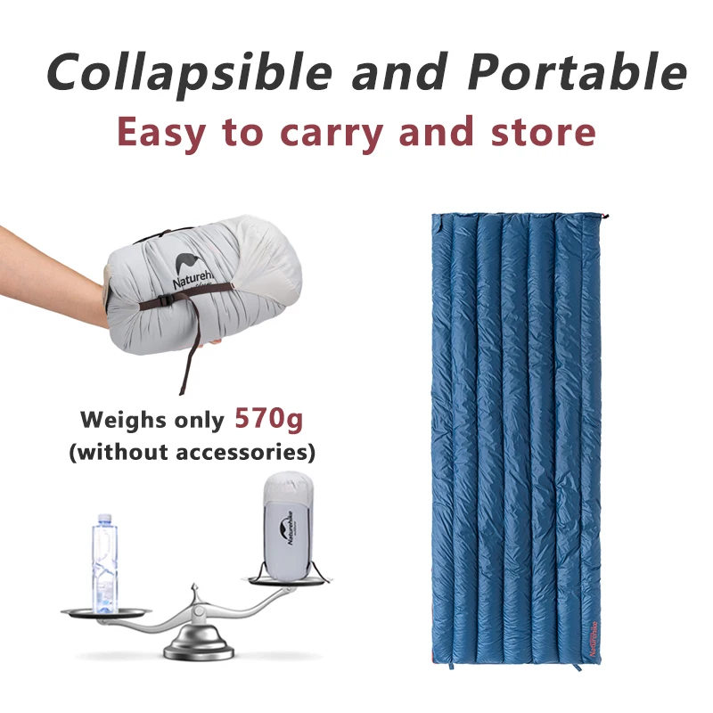 Спальный мешок Naturehike CW280 CWM400 легкий портативный водонепроницаемый съемный с