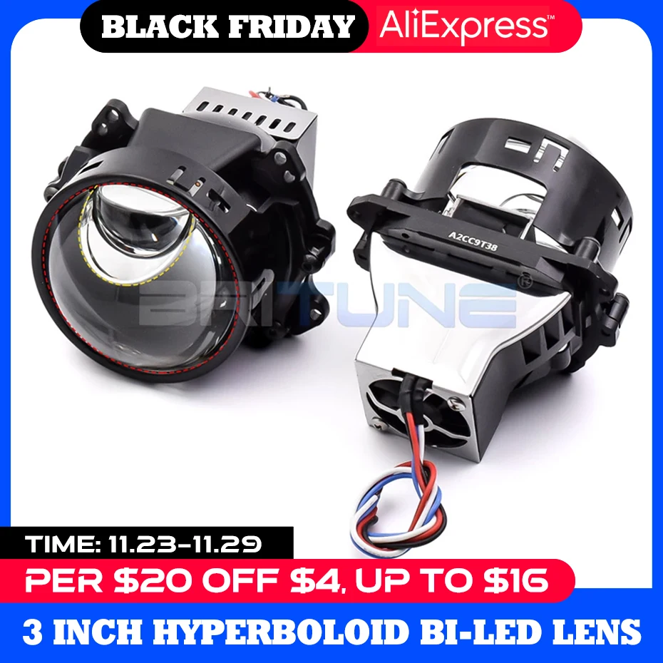 

Bi led Lenses For Headlights Hyperboloid Retrofit Projector Car Lens 3 inch Biled Lens Fit For Hella 3R G5 Matrix LED Tuning DIY