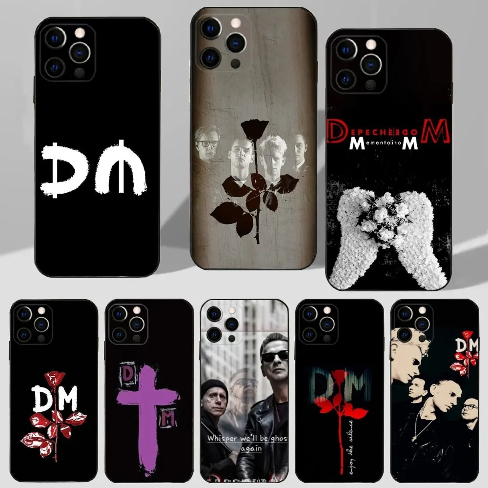 D-Depeche Mode Rock-S Band Phone Case For iPhone 16 15 14 13 12 11 Plus Pro Max XS X XR SE Mini 8 7 Soft Silicone Black Cover