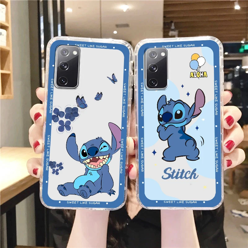

Disney Stitch Cute Transparent Phone Case For Samsung A73 A72 A71 A53 A52 A51 A42 A33 A32 A23 A22 A21S A12 A03 5G