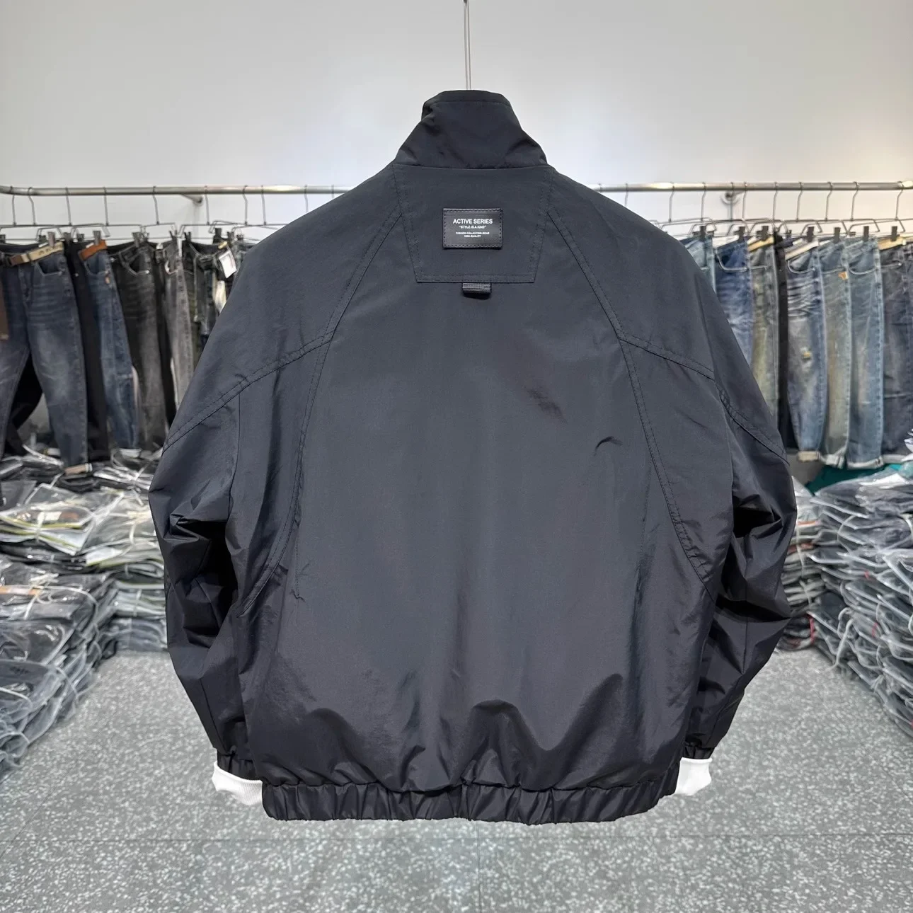 Trendy Brand Men's Work Jacket Spring Autumn Casual Fashion Stand Collar Top For Men 2024 New Style Loose Fit Border