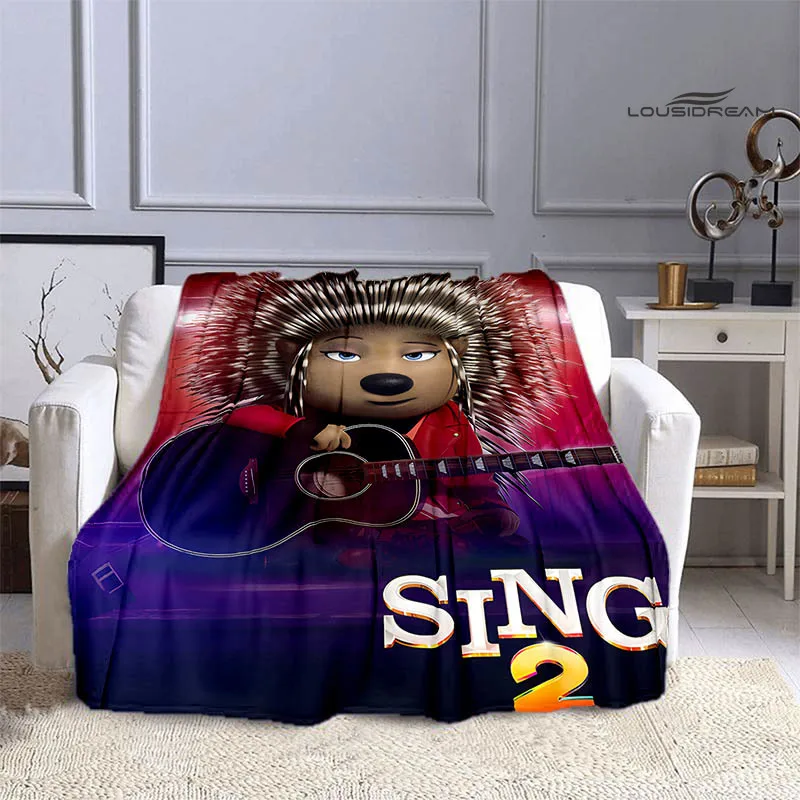 Одеяло детское Фланелевое с мультяшным принтом и надписью Happy Voice |