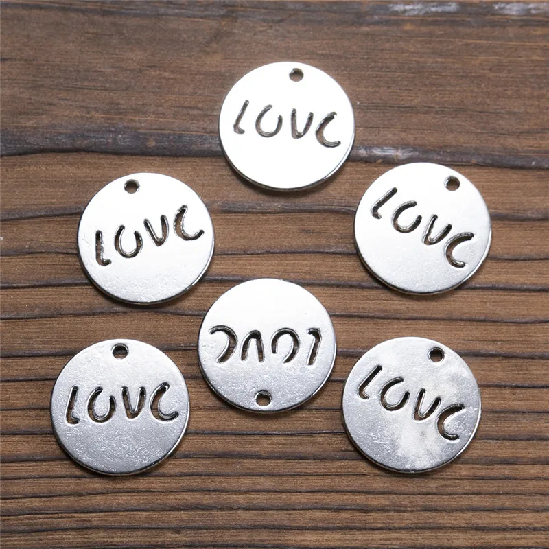 

Подвеска из металлического сплава с надписью «Love», 18 мм