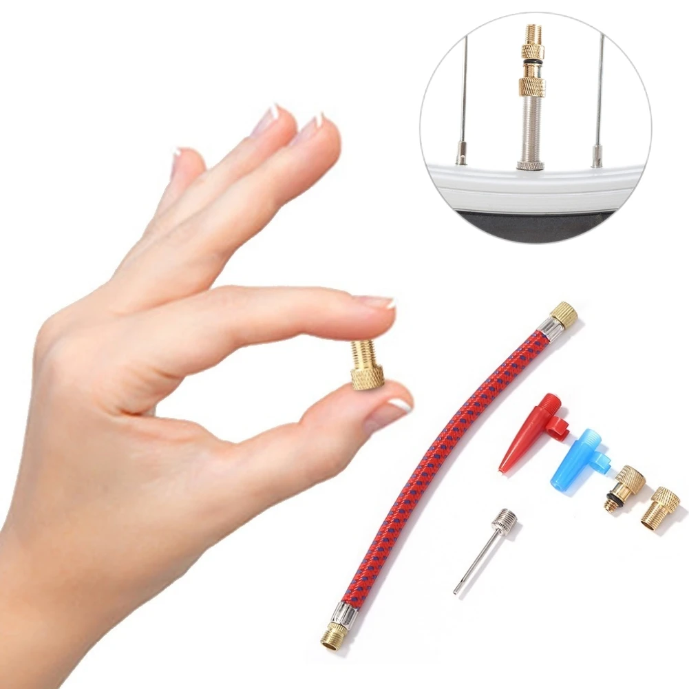 

6 шт./компл. Велосипедное колесо для горного велосипеда, надувной адаптер для волейбола, баскетбольный клапан, детали для ремонта велосипеда