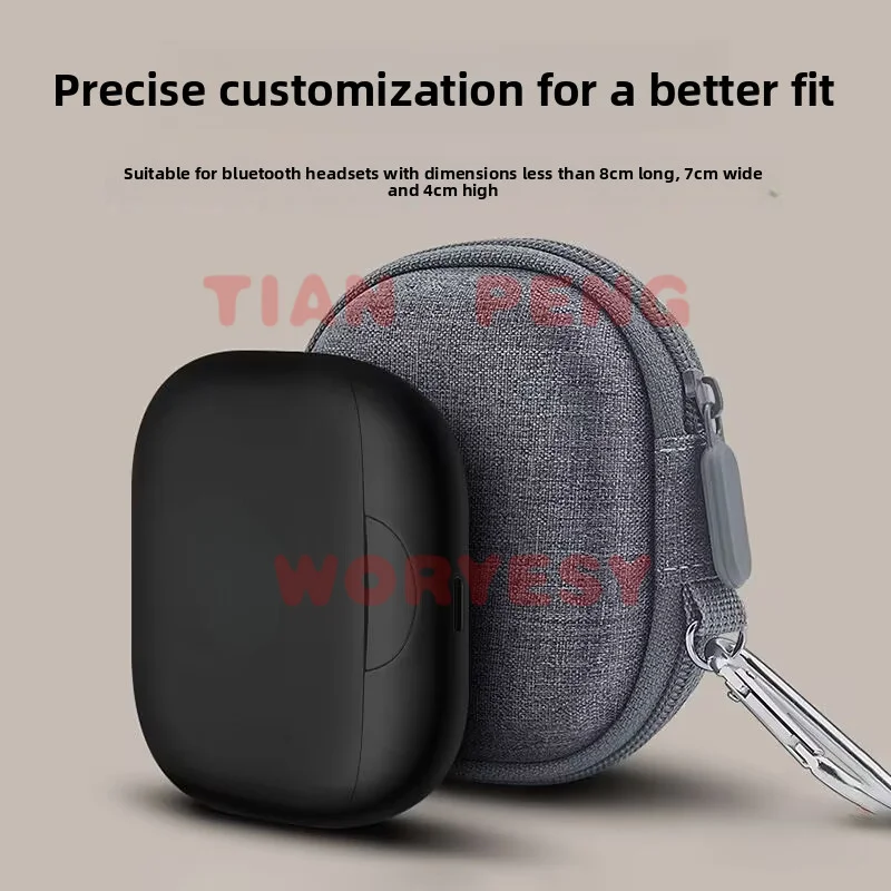 Фото Специально разработанный чехол WYORESY для хранения Bluetooth-гарнитуры Soundcore Aero Fit Pro соответствует оригинальным размерам открытой гарнитуры. №2