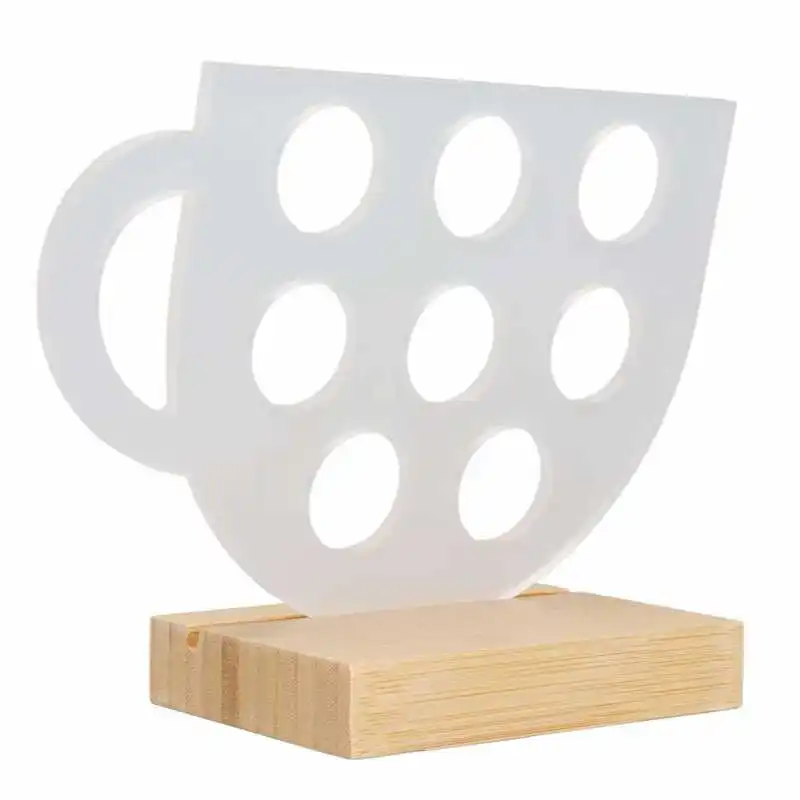 

Coffee Pods Display Stand Large Capacity 8 Hole Capsule Holder with Bamboo Base for Home for Dessert Shop