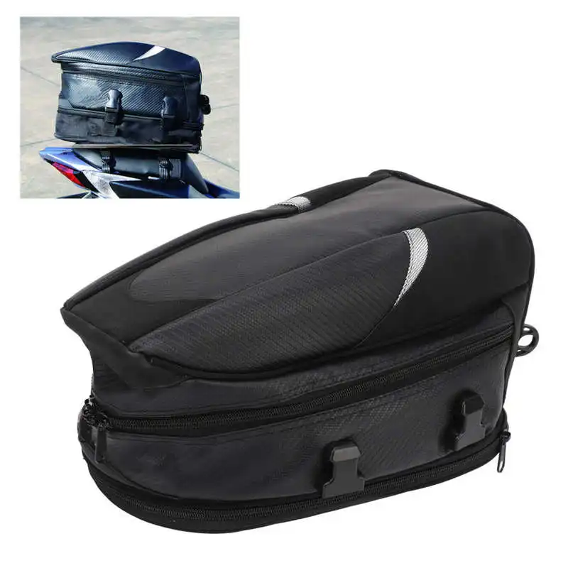 

Motorcycle Tail Bag Waterproof Luggage Storage Expandable Backpack Rear Seat Saddle Bag 14.5‑18.5L Capacity Moto Parts