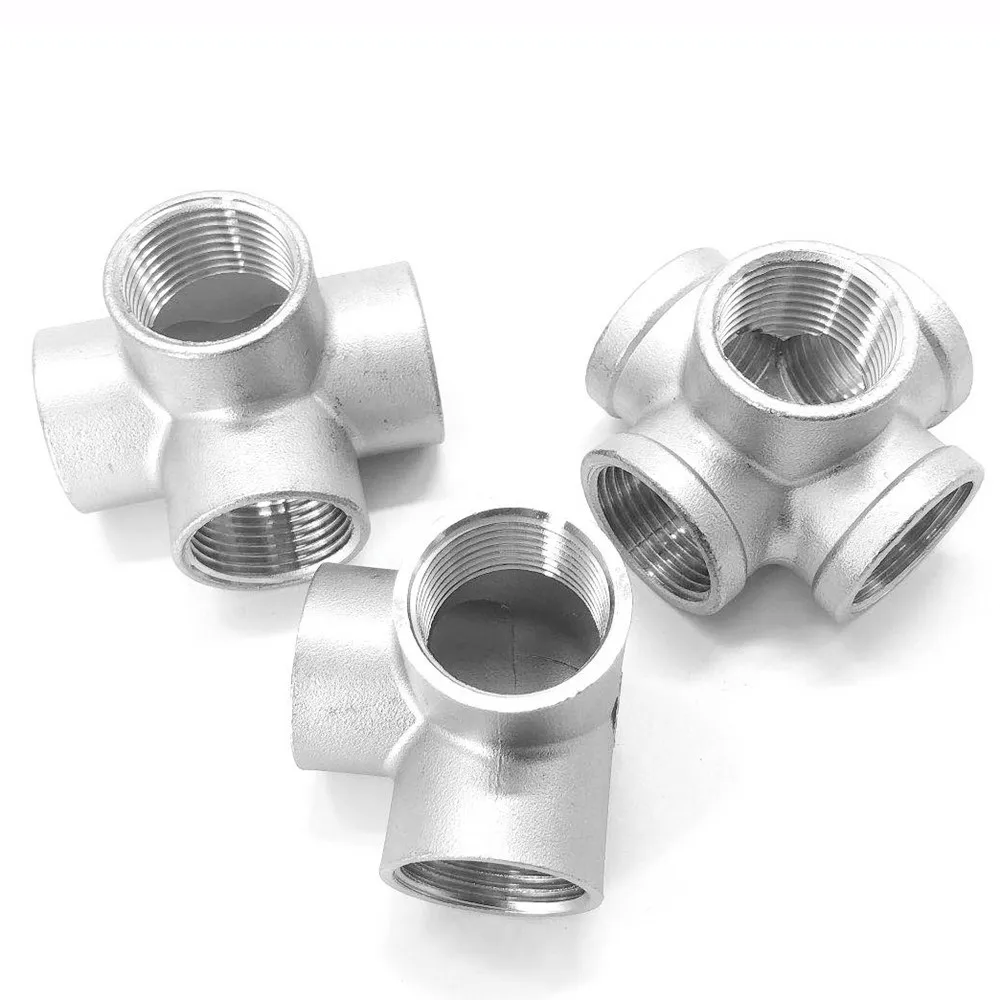 

1/4" 3/8" 1/2" 3/4" 1" 1-1/4" 1-1/2" 2" BSPT Female Thread 3 4 5 Ways 304 Stainless Steel Pipe Fitting Connector Adapter