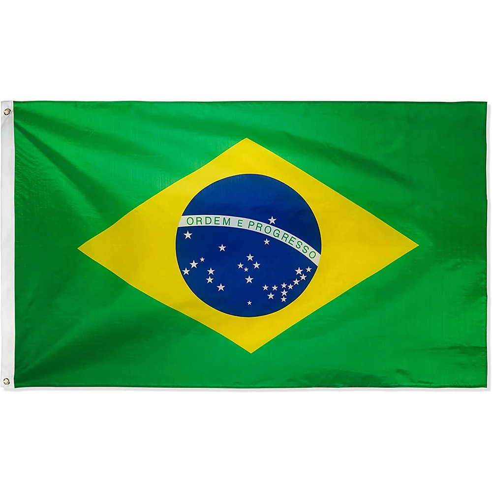 

3x5FT 90cmx150cm Brazil Br Brasil National Flag Hanging Polyester Digital Print Brazil National Flag banner