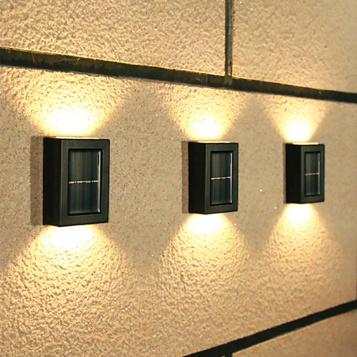 

8PCS Powerful Solar Light Outdoors Garden LED Stairs Wall Sconce Lamps Waterproof Gardening External Street Decoration Lighting