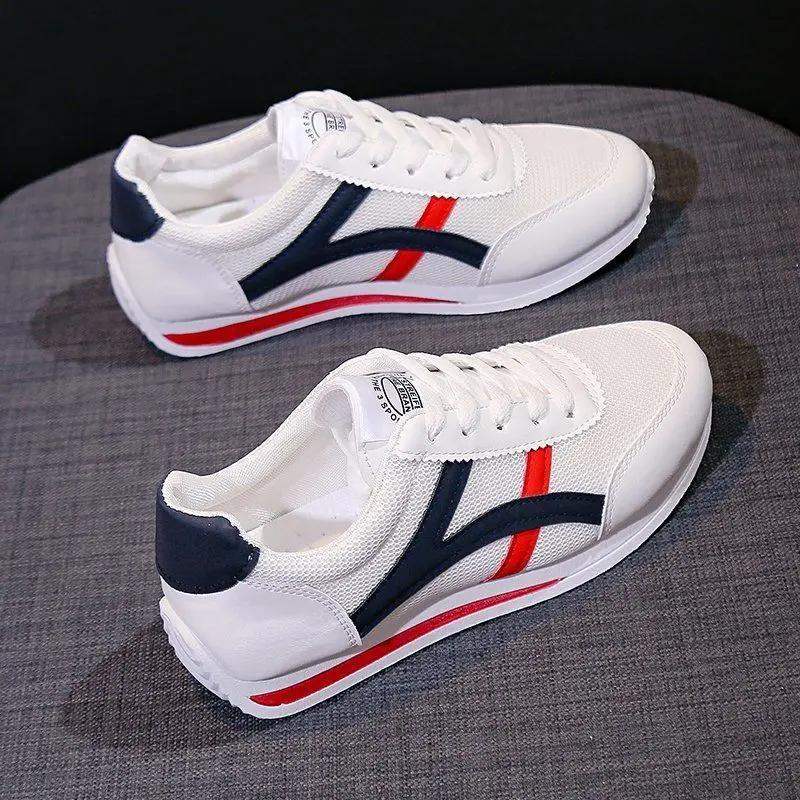 Sports Shoes Women's Shoes New Summer Flat Bottom Casual Hollow Mesh Breathable Student Fashion Little White Shoes Women's Trend
