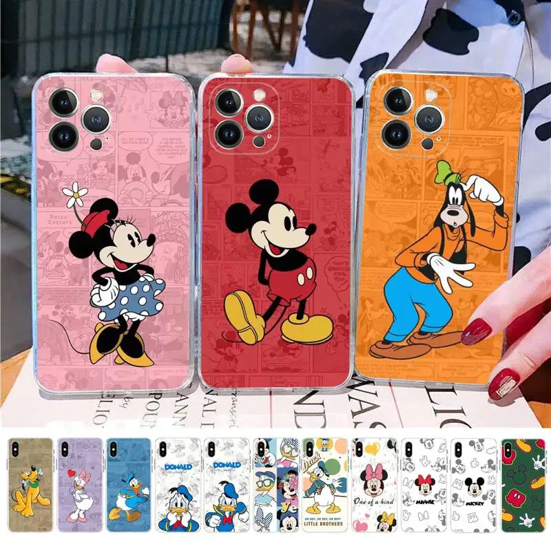

Disney Mickey Mouse Phone Case For iPhone 14 11 12 13 Mini Pro XS Max Cover 6 7 8 Plus X XR SE 2020 Funda Shell