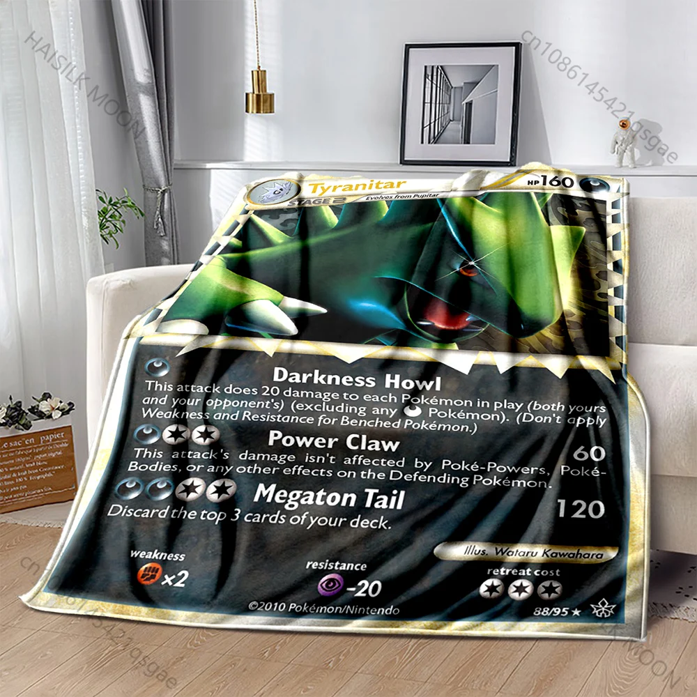 1 шт. одеяло с принтом покемонов детское для взрослых мягкое теплое постельное