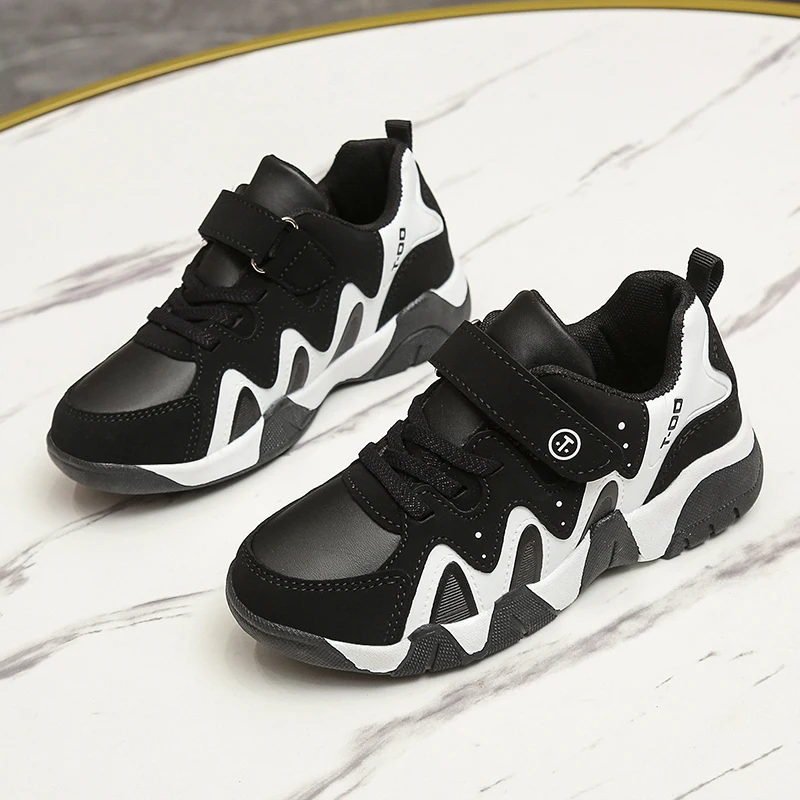 

Children's Spring Leather Sports Running Shoes Outdoor Leisure Fashion Non-slip Wear Comfortable Kids Shoes