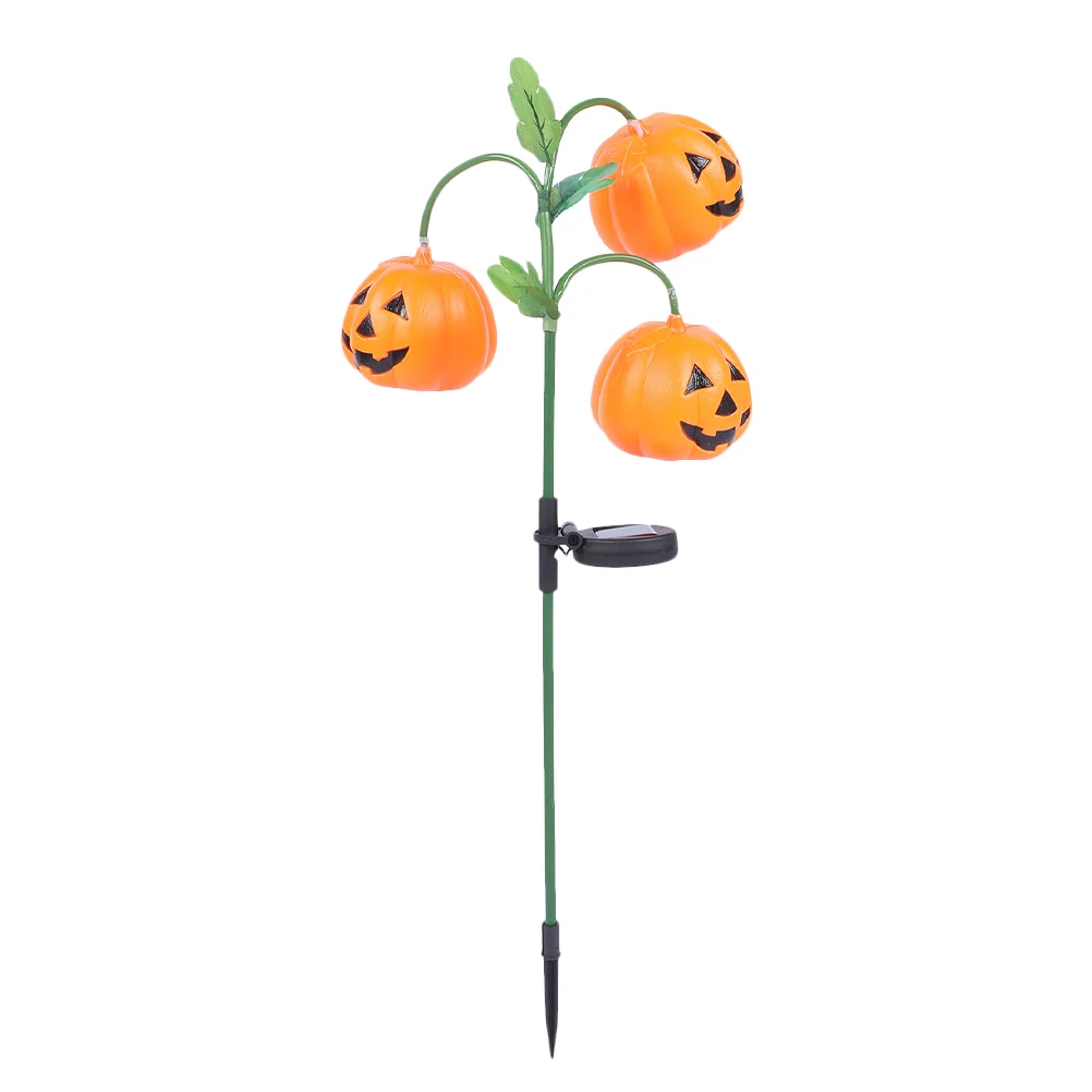 

Solar Pumpkin Lantern Lawn Lights Stake Outdoor LED Decor Decorate Path Halloween Plastic Decoration Lamp