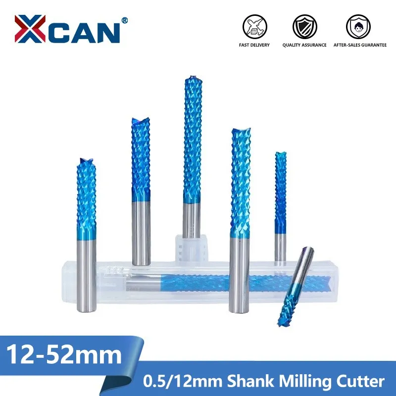 

XCAN Carbide Corn End Mill 0.5-12mm Shank PCB Milling Cutter Nano Blue Coated PCB End Mill CNC Cutting Milling Tools