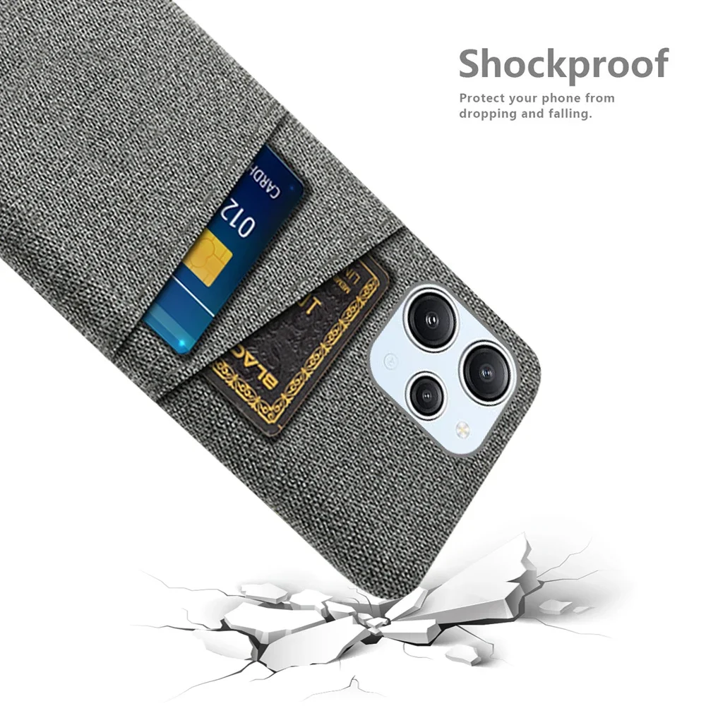 Роскошный тканевый чехол с двумя отделениями для карт Redmi 12 4G 6 79 &quot23053RN02A 23053RN02Y