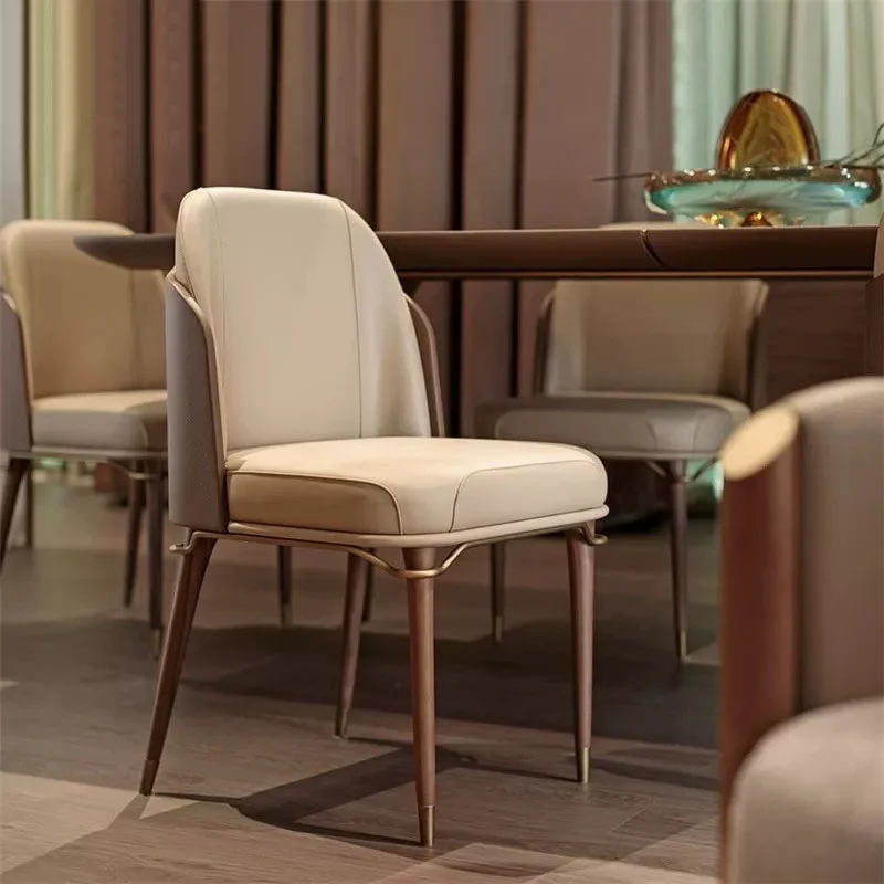 

Italian Legs Dining Chairs Luxury Cushions Minimalist Restaurant Chairs Wooden Cafe Muebles De La Sala Postmodern Furniture
