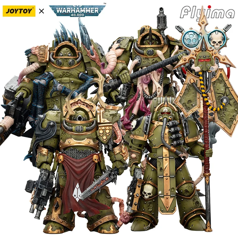 Фото [В НАЛИЧИИ] JOYTOY Warhammer 40K 1/18 Фигурка Death Guard Blightlord Terminato, 4 шт., аниме-модель №5