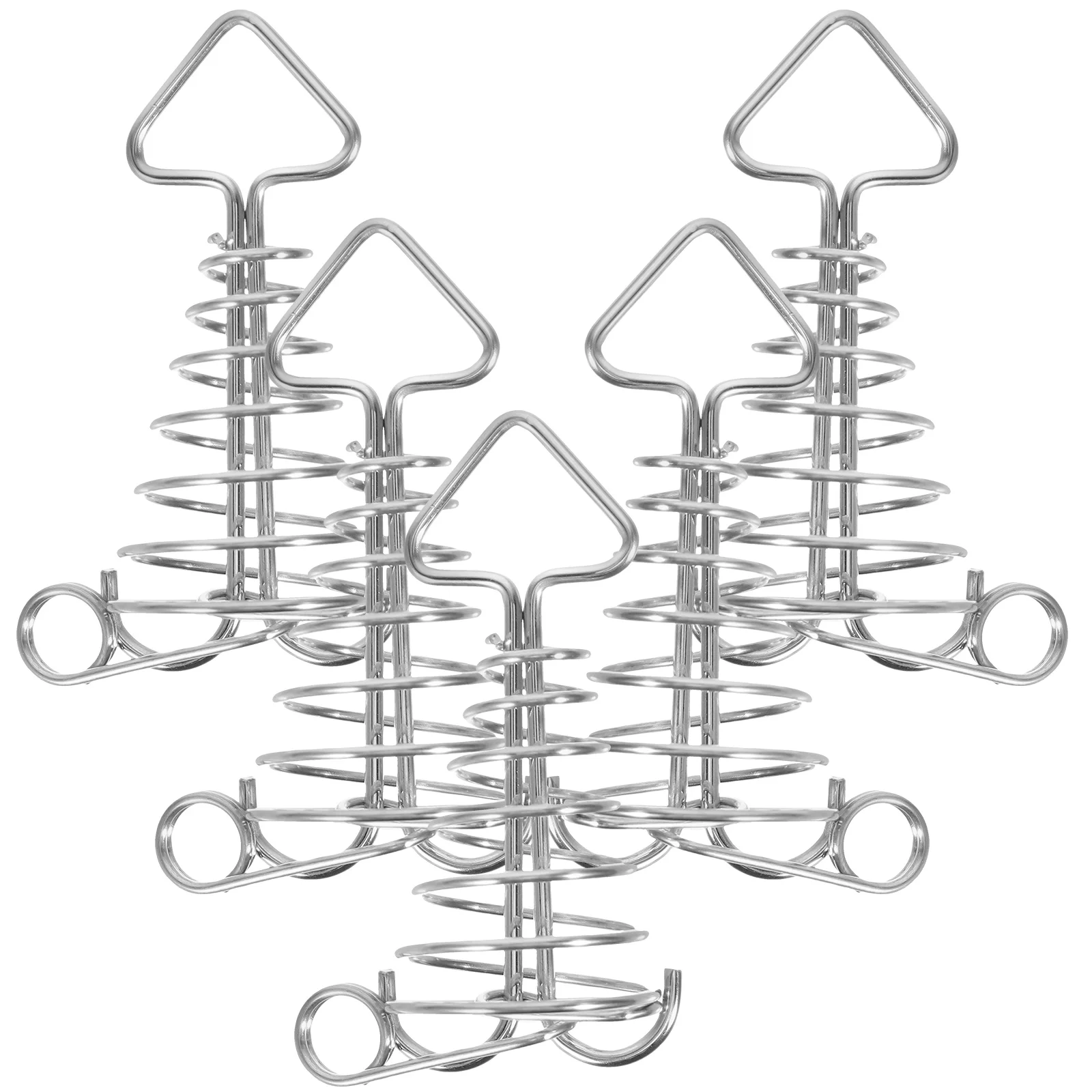 

5 Pcs Practical Tent Buckles Deck Camping Rope Fixed Spring Steel Tensioner Fishing Hooks Weights