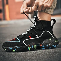 men sneaker soft casual shoes men sock shoes fashion plus size 35 50 tenis breathable high top man flat shoes chunky trainers
