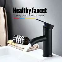 single hole stainless steel bathroom faucet hot and cold water sink mixer tap paint basin faucets tapware