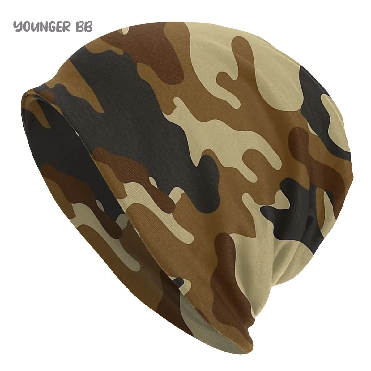 

Bonnet Hats Camouflage Men Women's Knitting Hat Brown Military Pattern Winter Warm Cap Beanies Thermal Elastic Caps