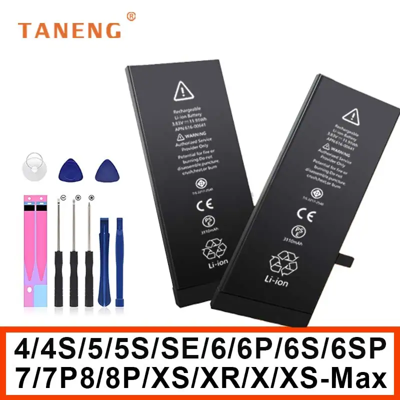 

New High Capacity Phone Battery For iPhone 7Plus 5 5s Se 6 7 8 Plus Xr X Xs Max Replacement Bateria For iPhone7 Batter