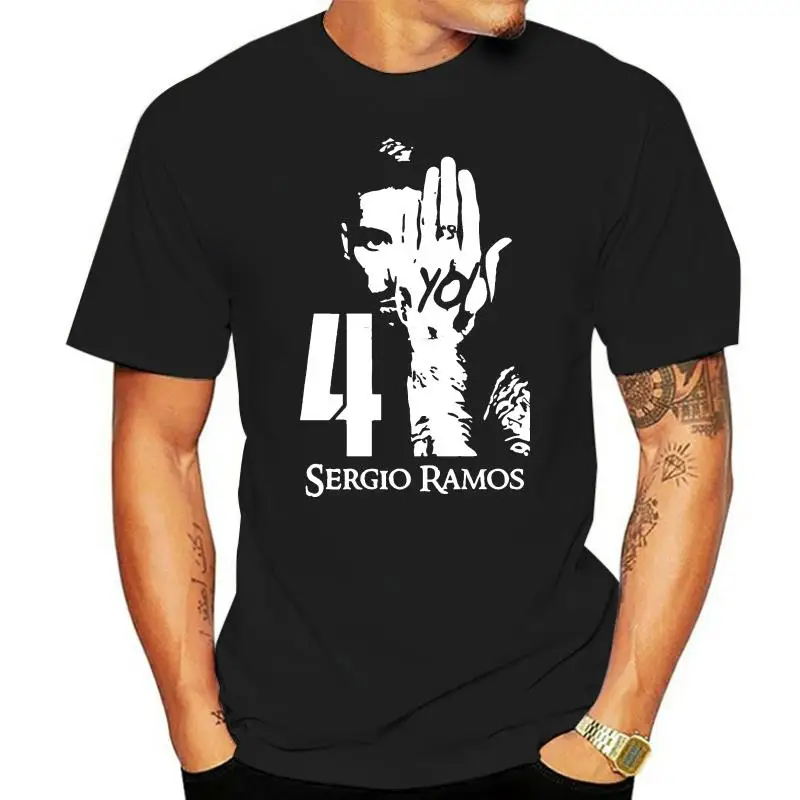 

casual t-shirt Summer New Men Print Short Sleeve Cotton T-Shirt Sergio Ramos Printed T shirt Men Plus Size Tee Shirt