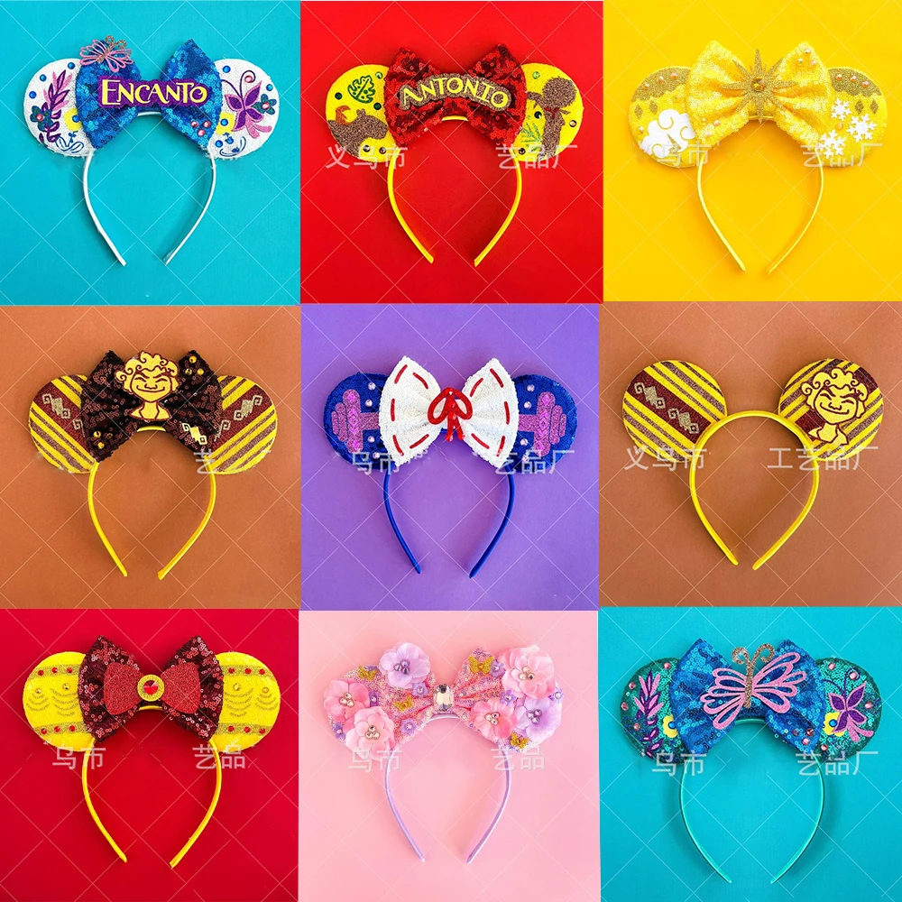

30pcs Encanto Isabella Headbands For Girls Bear Headband Kid Accessories Hair Headwear For Birthday Fancy Party