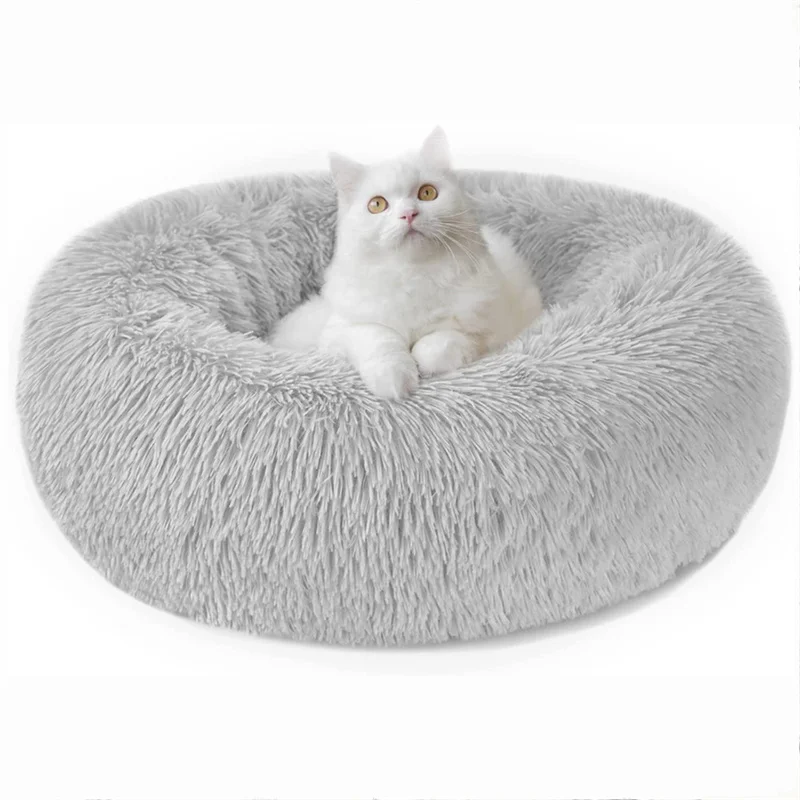 

Длинная плюшевая подушка, зимняя кровать, супермягкая Удобная пушистая кровать для маленьких и больших людей, круглые подушки, товары для с...